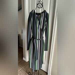 Ann Taylor NWOT striped wraparound dress size Small